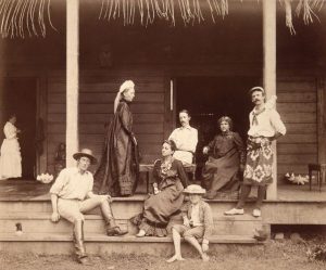 Stevenson family at Vailima, by John Davis, ca 1891