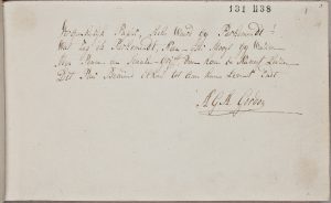 incriptie Aletta Gordon, Album Amicorum van Johan van der Spijk